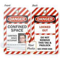 Confined Space Occupant 2 Sided OSHA Danger Tag