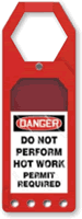 Hot Work Permit Required Secure Status Tag Holder