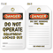 Do Not Operate Equipment Locked Out Danger Tag