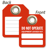 Do Not Operate Equipment Locked Out Micro Tag