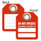 Do Not Operate Equipment Locked Out Micro Tag