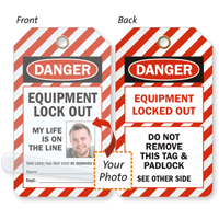 Danger Self Laminating Equipment Lock Out Tag