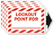 Lockout Point For [blank] Vinyl Label (with arrow)