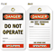 Operations Do Not Operate Two-Sided Color-Code Department Tag