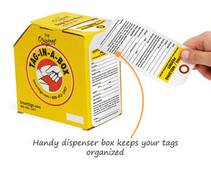 Hot Work Tags on A Roll