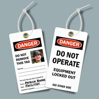 Warning tag for machinery lockou