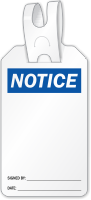 Blank Self Locking Notice Tag