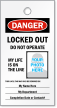 Custom OSHA Danger Safety Tag