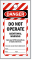 Print Own Striped OSHA Do Not Operate Tag