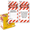 Danger Equipment Locked Out Tag-in-a-Box with Fiber Patch
