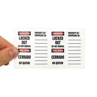 Peligro Cerrado No Quitar Label