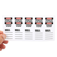 2-Sided Bilingual OSHA Danger Padlock Label