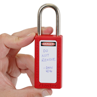 Danger Padlock Label