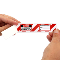 Equipment Locked Out Self Laminating Padlock Label