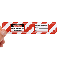 Equipment Locked Out Padlock Label