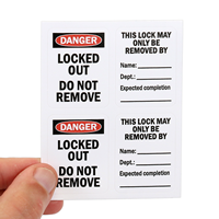 2-Sided OSHA Danger Padlock Label