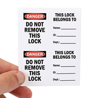 2-Sided OSHA Danger Padlock Label