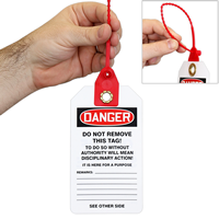 Out Of Service Zip And Lock Tag
